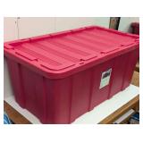 38gal HD Garage Tote - Rocket Red - Brightroom™: Portable Lidded Utility Storage, 38 Volume, Plastic, 37.5" x 21.625" x 15.875"