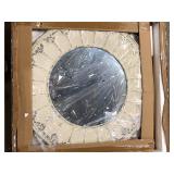 Home Decorators Collection Medium Round Ivory Antiqued Classic Accent Mirror   Customer Returns See Pictures