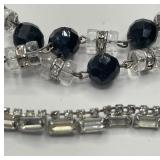 Black Tie Affair - Black and Clear Rhinestones