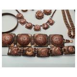 Copper Tone Jewelry with Gold Stone Lot