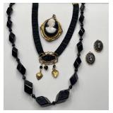 Black and Gold Cameo Lot