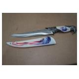 American Flag Eagle Themed Hunting Knife