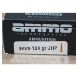 20 Ammo Inc 9mm 124 Gr JHP Ammo