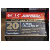 100 Barnaul .223 Rem 55 Gr FMJ BT Steel Case Ammo