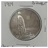 1914 Scarce Norway Silver 2 Kroner