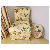 Vintage Floral Slipper Chair