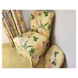 Vintage Floral Slipper Chair