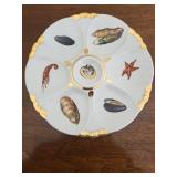 Limoges Porcelain Oyster Plate