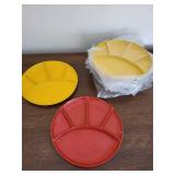 Colorful Compartmental Plates Set