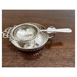 Vintage Silver Tea Strainer Set