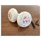 Vintage Floral Porcelain Door Knobs