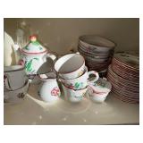 Vintage Floral Ceramic Dinnerware Set