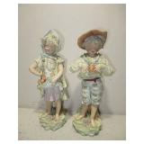 Pair of J. Morie 16" Porcelain Bisque Figures