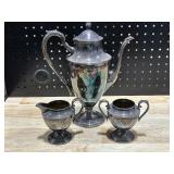 Antique Silver Plated Tea Set Guild WM Rogers & Son