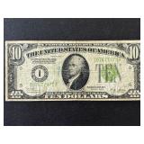 1928 B Green Seal $10 Dollar Federal Reserve Note