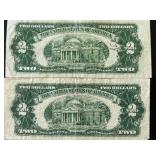 1953 Red Seal $2 Dollar Notes