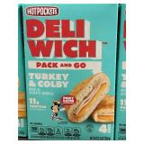 A - Hot Pockets Deliwich Turkey & Colby Sandwiches - Pack of 3 Boxes