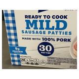 E - Tennessee Pride Ready To Cook Mild Sausage Patties, 30 Count