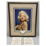 1995 Marilyn Monroe By Michael Deas Framed Behind Glass With COA 23 1/2" x 29"