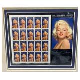 1995 First Day Issue Marilyn Monroe Stamps Framed Behind Glass 17" x 21 1/4"