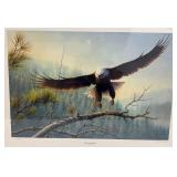 1995 Unframed Pencil Signed Don Moore Limited Edition Print 3/600 "High And Mighty" Bald Eagle (Overall Papar Size) 21" x 29" (Factory Sealed)