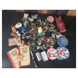 Lot of Smalls Various Keys, Vintage Coasters, unique small pocket knife and much more