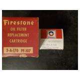 Vintage Oil, Firestone Filter, and other Vehicle Items for the Collection