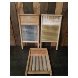 3 Vintage Washboards in Good Condition Maid Rite and others