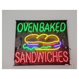 Cool Neon Sign "Oven Baked Sandwiches"