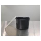 Cambro 4in Round Black Containers with 11 Lids