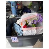 welcome signs lot faux flowers includes tote & lid