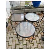 3 patio end tables