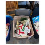 Christmas decorations includes tote with lid