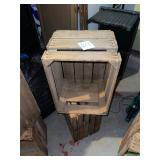 2 wooden crates