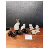 Avon cat decanters & Birthstone kittens