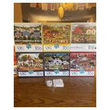 6 puzzles Charles Wysocki 300 pcs large pieces