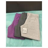 3 pairs of ladies Hanes sweatpants size medium