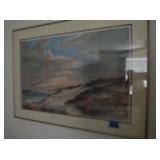 SEASCAPE 37X27 SCENE FRAMED ART WORK