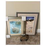 STEVE JORDAN BEACH SCENE, NIB SHELL ART & BOX