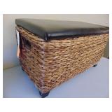 Small Wicker Chest with Lid