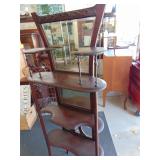 Antique Wood Etagere, Beautiful Curved Shelves and