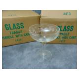 Eight VTG Princess House Etched Wine Glasses