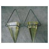 VTG Metal & Glass Tea Light Hangers