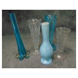 Nice VTG Bud Vases, Incluing Cobalt Blue Elephant