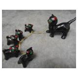 VTG Black Cat and Kittens on Chain Leash