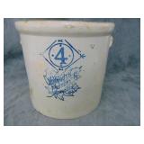 VTG Monmouth Pottery 4 Gal Crock