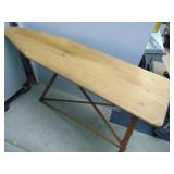 Antique Wooden Ironing Board - Solid