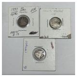 1837, 1844, 1876 Seated Liberty Dimes