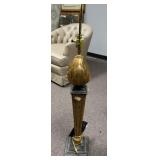 Gold Leaf Metal Buffet Lamp