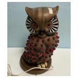 Rene Emmett Ceramic Lighted Owl Lamp